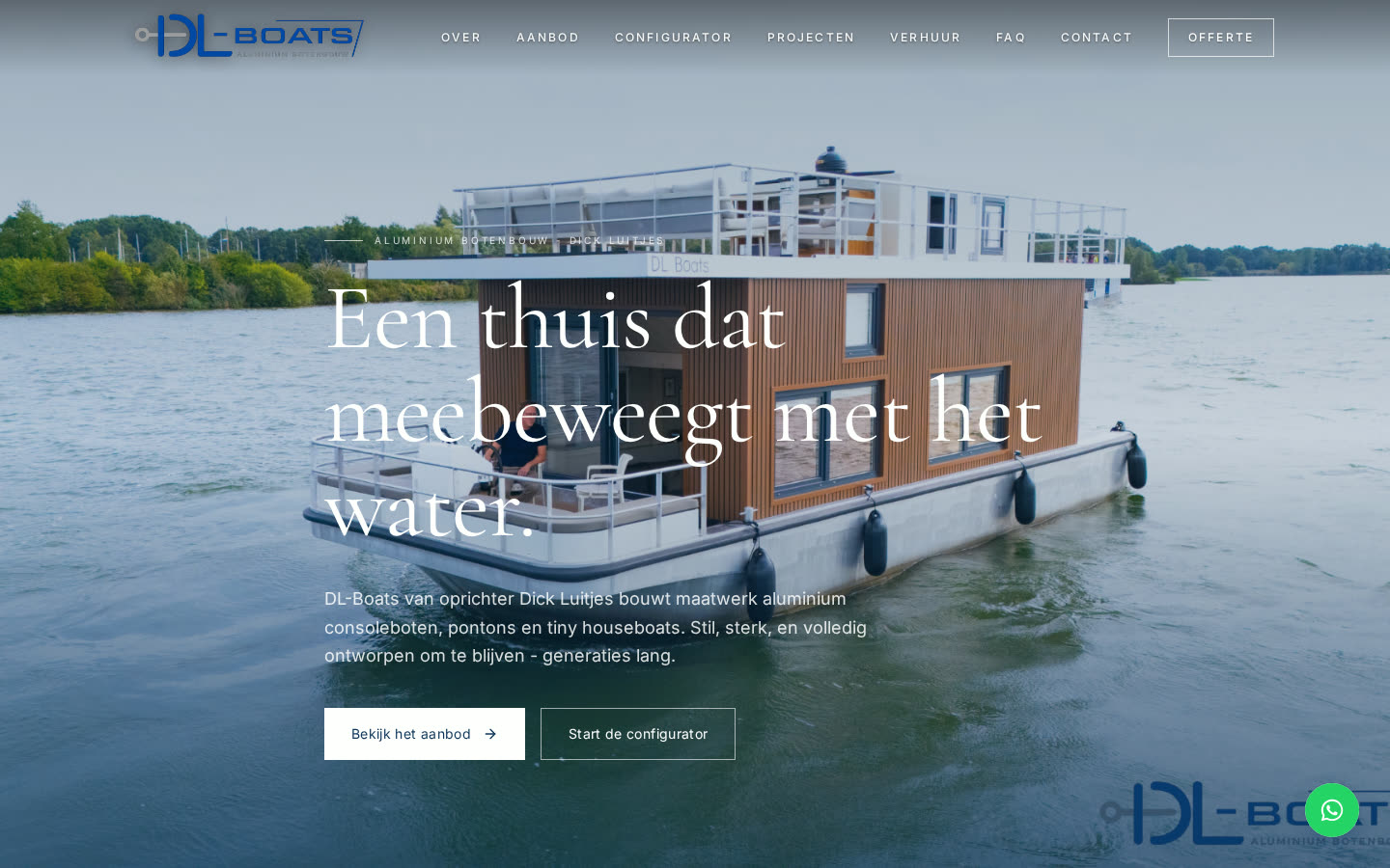 Website van DL-Boats in een laptopscherm